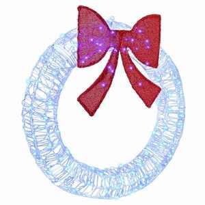 vidaXL Coroană cu 80 LED albastru 90 cm Acril imagine