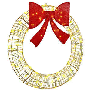 vidaXL Coroană cu 80 LED Alb cald 90 cm PET imagine