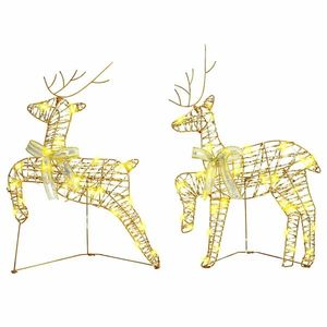 vidaXL Renii LED cu 40 LED 2 pcs Alb cald PET imagine