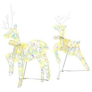 vidaXL Renii LED cu 40 LED 2 pcs Alb cald PET imagine