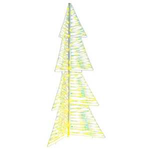 vidaXL Brad de Crăciun cu 160 LED Alb cald 150 cm PET imagine