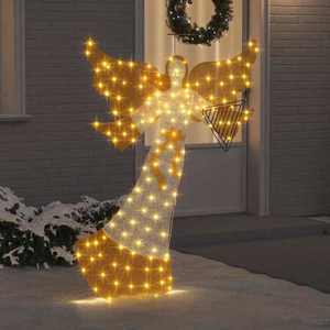 vidaXL Colț luminat Alb cald 116 x 29 x 158.5 cm Poliester imagine