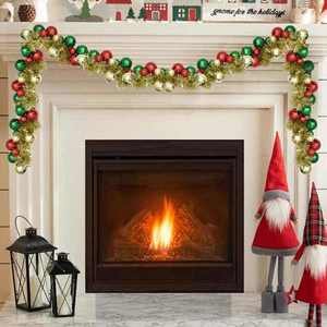 vidaXL Ghirlandă cu Bile de Crăciun Multicolour 186 cm Polistiren imagine