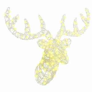 vidaXL Cap de ren cu 140 LED Alb cald 60 cm Acril imagine