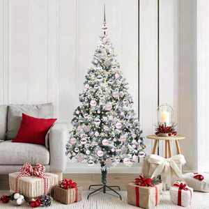 vidaXL Brad de Crăciun artificial Verde 180 cm PVC și Oțel și Plastic imagine