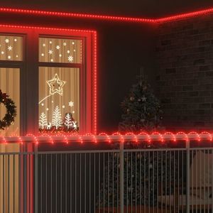 vidaXL Lumină cu sfoară cu 120 LED Roșu 5 m PVC imagine