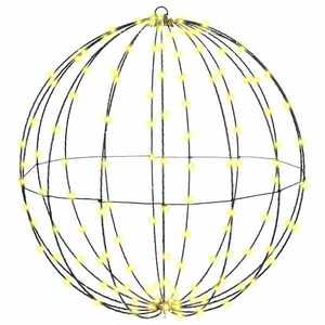 vidaXL Bola cu 192 LED Alb cald 60 cm Metal imagine
