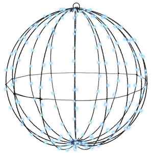 vidaXL Bola cu 192 LED Alb rece 60 cm Metal imagine