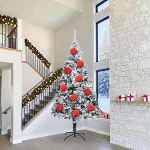 vidaXL Set de Globuri de Crăciun 3 pcs Roșu Plastic imagine