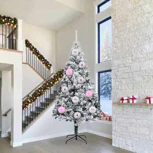 vidaXL Set de Globuri de Crăciun 3 pcs Roz Plastic imagine