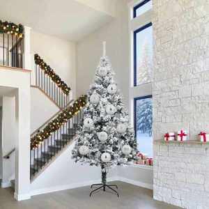 vidaXL Set de Globuri de Crăciun 3 pcs Argintiu Plastic imagine