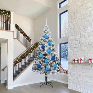 vidaXL Set de Globuri de Crăciun 4 pcs albastru Plastic imagine