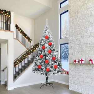 vidaXL Set de Globuri de Crăciun 4 pcs Roșu Plastic imagine