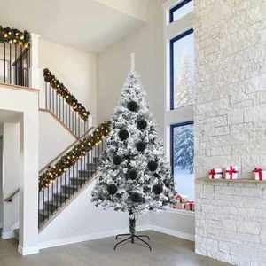 vidaXL Set de Globuri de Crăciun 4 pcs Negru Plastic imagine