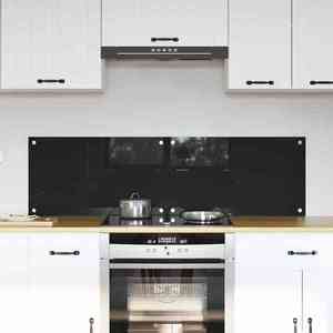 vidaXL Spate de bucătărie Negru 70 x 40 cm sticlă securizată imagine