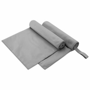 vidaXL Prosoape Sport 2 pcs Gri închis 100 x 50 cm imagine
