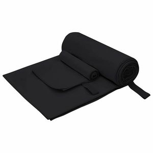 vidaXL Set de Prosoape Sport 2 pcs Negru țesătură imagine