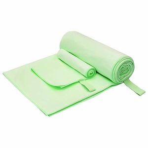 vidaXL Set de Prosoape Sport 2 pcs Verde țesătură imagine