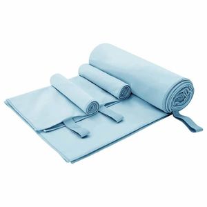 vidaXL Set de Prosoape Sport 3 pcs albastru Poliester și poliamidă imagine