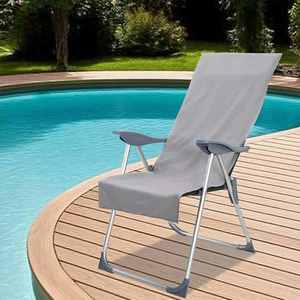 vidaXL Prosoape pentru scaune de exterior 2 pcs Gri închis 130 x 60 cm imagine