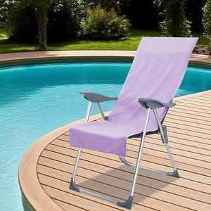 vidaXL Prosoape pentru scaune de exterior 2 pcs Violet 130 x 60 cm imagine