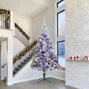 vidaXL Set de Globuri de Crăciun 4 pcs Violet Plastic imagine