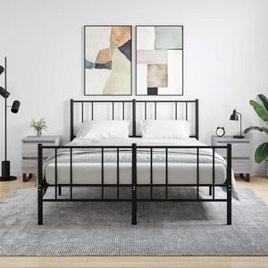 vidaXL Noptiere, 2 buc., gri sonoma, 40x35x50 cm, lemn compozit imagine