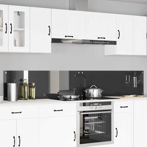 vidaXL Spate de bucătărie 2 pcs Gri închis 120 x 40 cm imagine