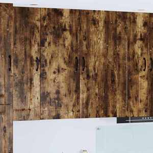 vidaXL Dulap suspendat de bucătărie Stejar fumuriu 80 x 31 x 100 cm imagine