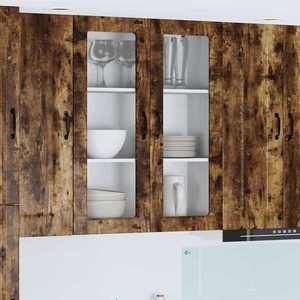 vidaXL Dulap suspendat de bucătărie Stejar fumuriu 80 x 31 x 100 cm imagine