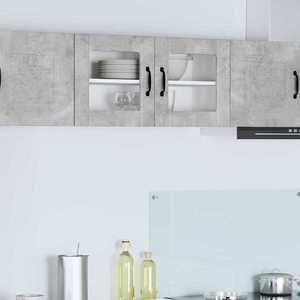vidaXL Dulap de bucătărie Gri din beton 80 x 31 x 40 cm Lemn compozit imagine
