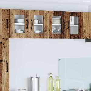vidaXL Dulap de bucătărie cu raft 2 pcs Lemn Vechi 60 x 31 x 40 cm imagine