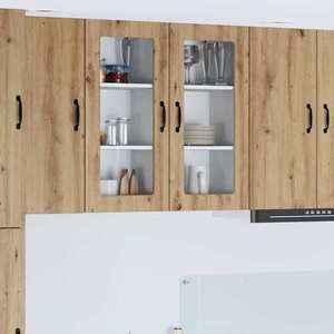 vidaXL Dulap de bucătărie 2 pcs Stejar Artizanal 40 x 31 x 80 cm imagine