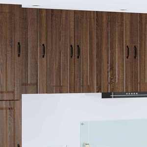 vidaXL Dulap de bucătărie cu raft 2 pcs Stejar închis 30 x 31 x 80 cm imagine