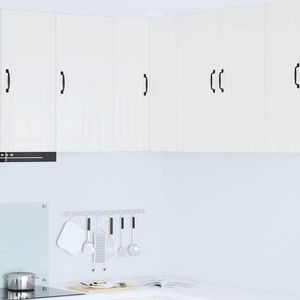 vidaXL Dulap de bucătărie Alb lucios 57 x 57 x 80 cm Lemn compozit imagine