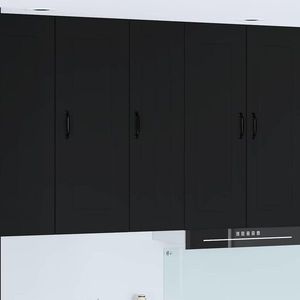 vidaXL Dulap de bucătărie cu raft Negru 30 x 31 x 100 cm Lemn compozit imagine