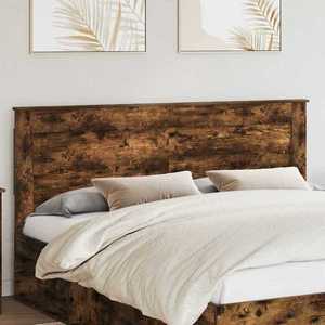 vidaXL Tăblie cap cu headboard Stejar fumuriu 180 cm Lemn compozit imagine