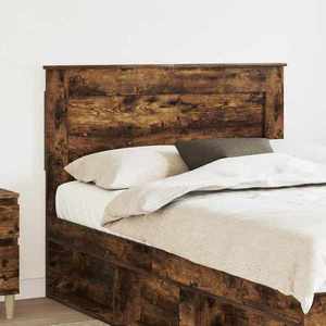 vidaXL Tăblie cap cu headboard Stejar fumuriu 120 cm Lemn compozit imagine
