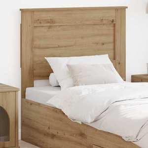 vidaXL Tăblie cap cu headboard Stejar Artizanal 80 cm Lemn compozit imagine