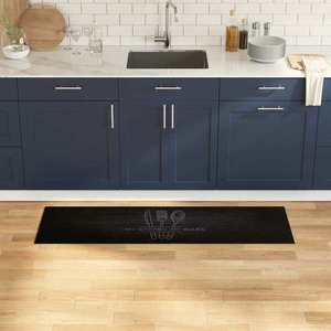 vidaXL Covor de bucătărie Negru 150 x 45 cm Catifea imagine