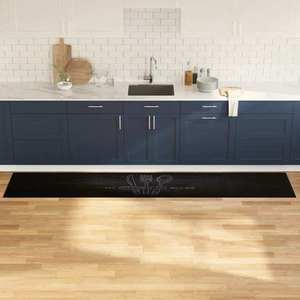 vidaXL Covor de bucătărie Negru 300 x 60 cm Catifea imagine