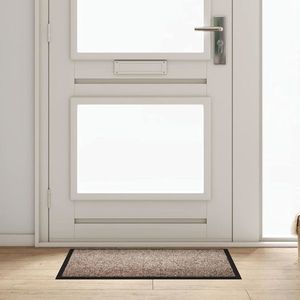 vidaXL Covoraș de intrare Bej 60 x 40 x 1.2 cm Țesătură Teddy imagine