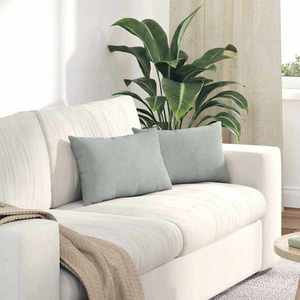 vidaXL Perne pentru canapea 2 pcs Gri deschis 50 x 30 cm imagine