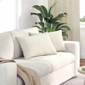 vidaXL Perne pentru canapea 2 pcs Crem 60 x 40 cm imagine