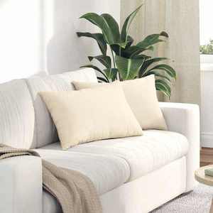 vidaXL Perne pentru canapea 2 pcs Crem 60 x 40 cm imagine