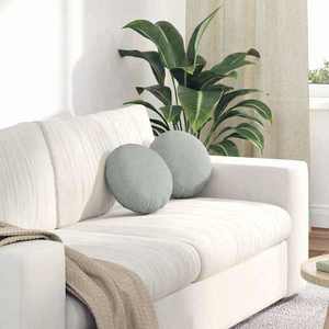 vidaXL Perne de Șezut 2 pcs Gri deschis Ø 40 x 13 cm Catifea imagine