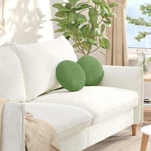 vidaXL Perne de Șezut 2 pcs Verde deschis Ø 40 x 13 cm Catifea imagine