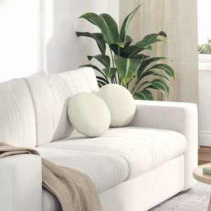 vidaXL Perne de Șezut 2 pcs Crem Ø 40 x 13 cm Catifea imagine