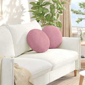 vidaXL Perne de Șezut 2 pcs Roz Ø 40 x 13 cm Catifea imagine
