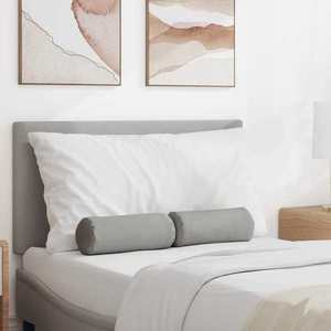 vidaXL Perne Bolster 2 pcs Gri nori Ø 15 x 40 cm țesătură imagine